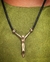 Guerreiro - Colar Cristo Couro pingente em prata 925. - comprar online