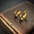 Vivara - Duo. Brincos em Ouro Amarelo 18k com Diamantes Brancos e Negros - Circular jóias 