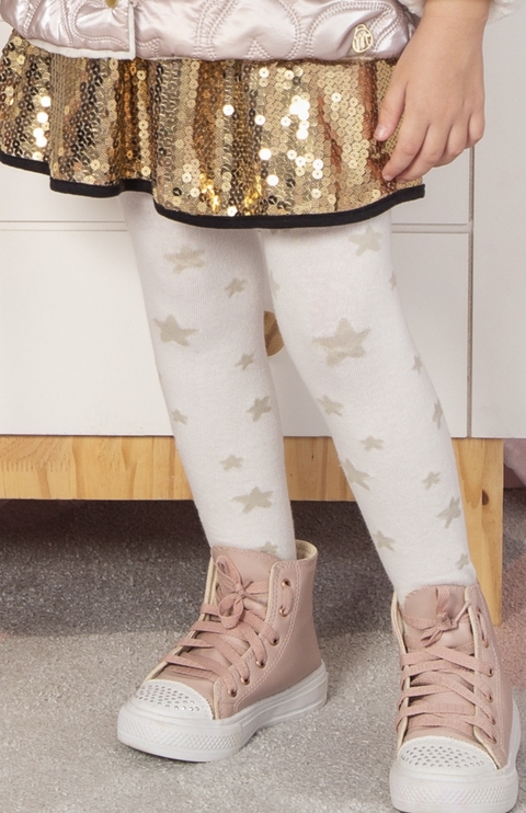 MEIA CALÇA ESTRELINHAS CREME