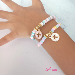 Imagen de Pulsera Confeti Medalla Esmaltada