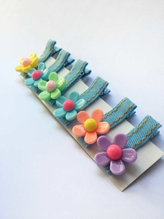 Kit Hair Clips Flowers (5 Unidades)