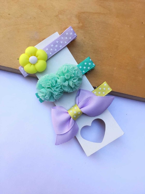 Hair Clips Flores Candy (Trio)