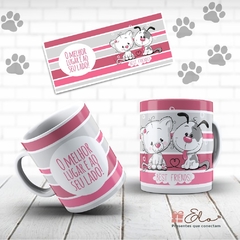 Caneca de Porcelana Pet O Melhor Lugar do Mundo é ao Seu Lado