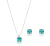 Conjunto Quadrado Tiffany Prata 925