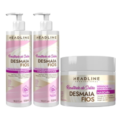 ￼Kit Headline Profissional Botox Vegano Shampoo 500ml + Condicionador 500ml + Máscara 300g