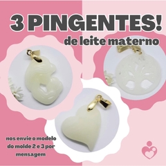 KIT 3 PINGENTES DE LEITE MATERNO - DYE FAÇA VOCÊ MESMO
