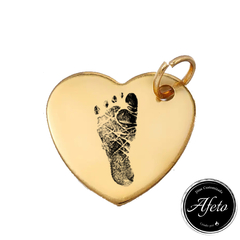 PINGENTE COM FOTOGRAVAÇAO CORAÇÃO DOURADO - comprar online