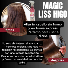 X MAYOR: Magic Liss Higo: CREMA DE PEINAR - PROTECTOR TERMICO - LACIO EXPRESS - - Ilumina Cabellos