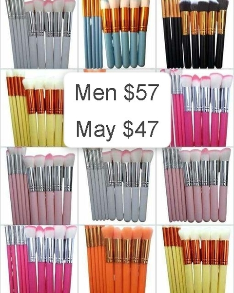 Brochas kabuki 10 piezas