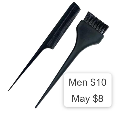 Brocha y peine para tinte