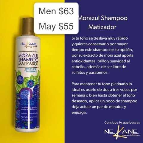 Shampoo Matizante Mora Azul Nekane 300g