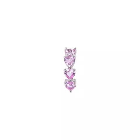 Piercing fake corações pink
