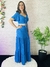 Conjunto Laise Cropped e Saia Longa Azul na internet