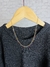 Blusa Tricot Manga Princesa Gola Redonda Preta - comprar online