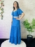 Conjunto Laise Cropped e Saia Longa Azul - Status Wear - Vestindo e Empoderando a Mulher