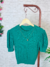 Blusa Tricot Modal | Manga Com Trama | Verde Bandeira
