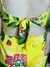 Conjunto Cropped e Short Estampado | Amarelo na internet