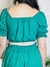 Conjunto Cropped Ciganinha e Short Clochard | Verde Bandeira na internet