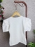 Blusa Tricot Manga Princesa Gola Redonda Branca - Status Wear - Vestindo e Empoderando a Mulher