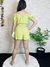 Conjunto Cropped Ciganinha e Short Clochard | Verde Lunar - comprar online