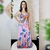 Vestido Longo Estampado em Viscolinho