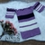 Blusa Tricot Ombro a Ombro Ciganinha I Lavanda Com Branco - comprar online