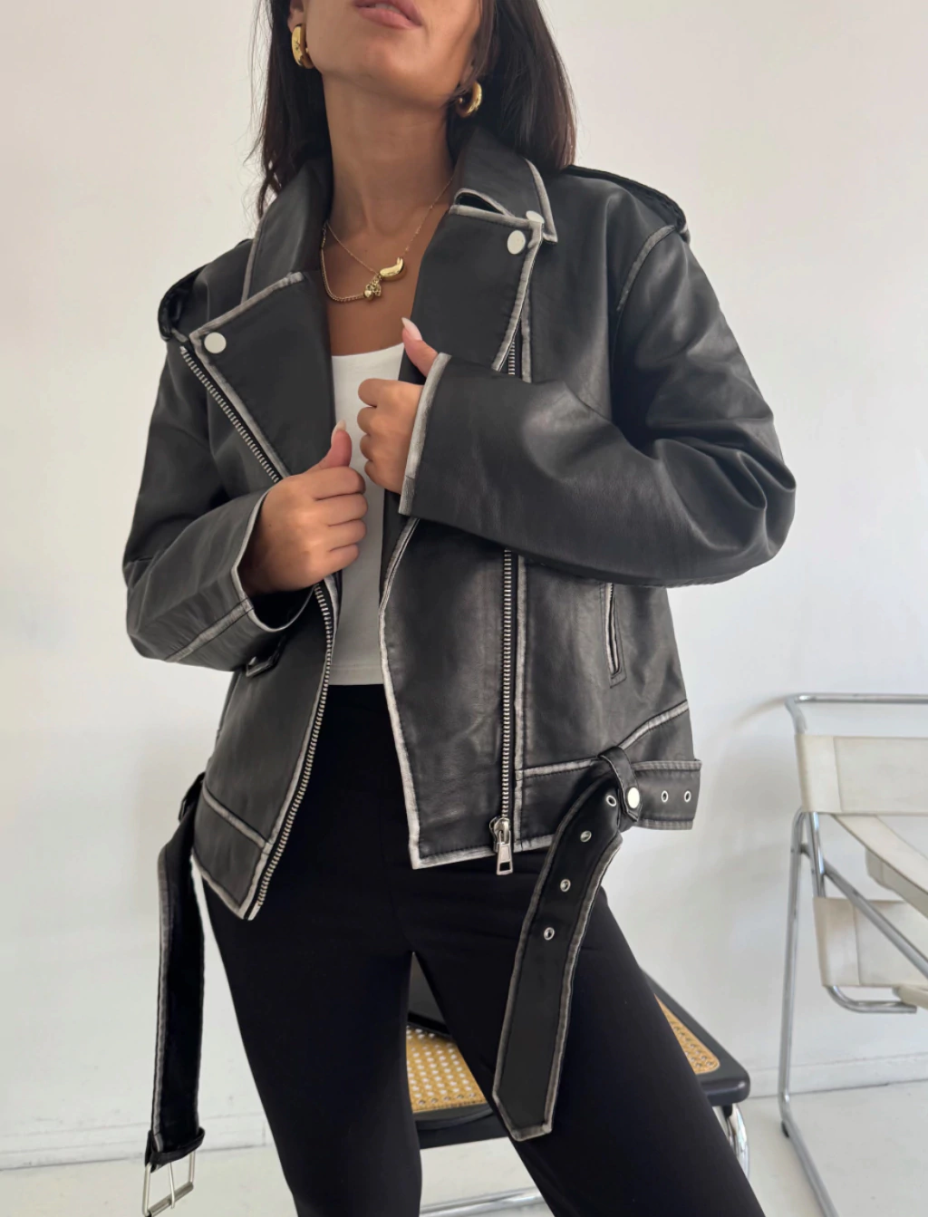 Campera Biker Over