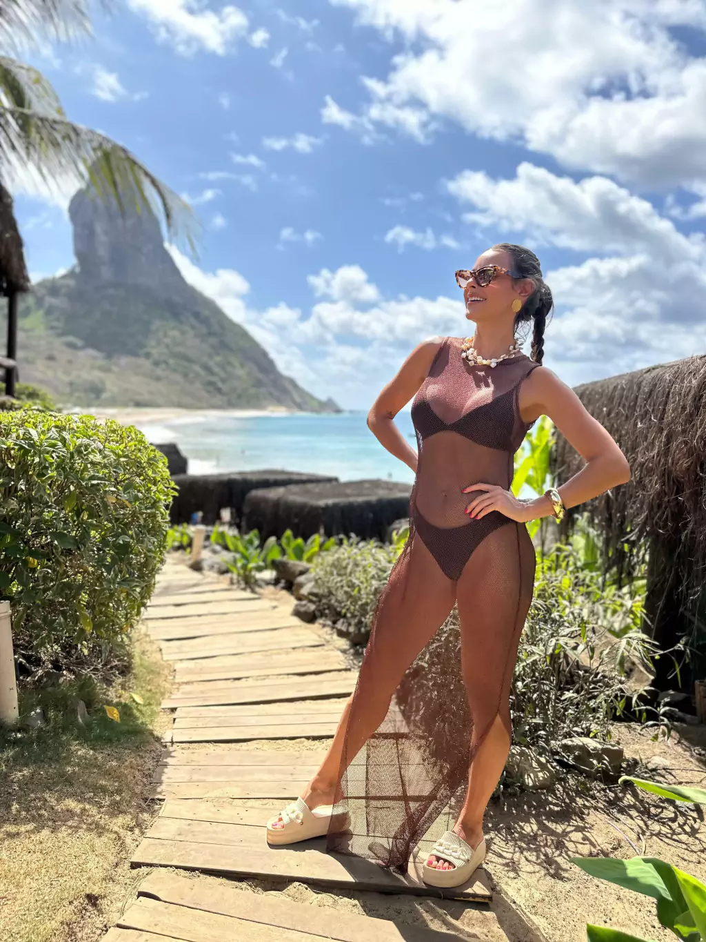 Vestido Mali Marrom