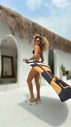 Pareô Zebra Marrom na internet