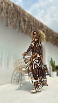 Saída Longa Zebra Marrom