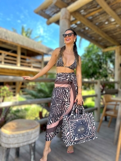 Saia Transpassada Animal Print Místico na internet