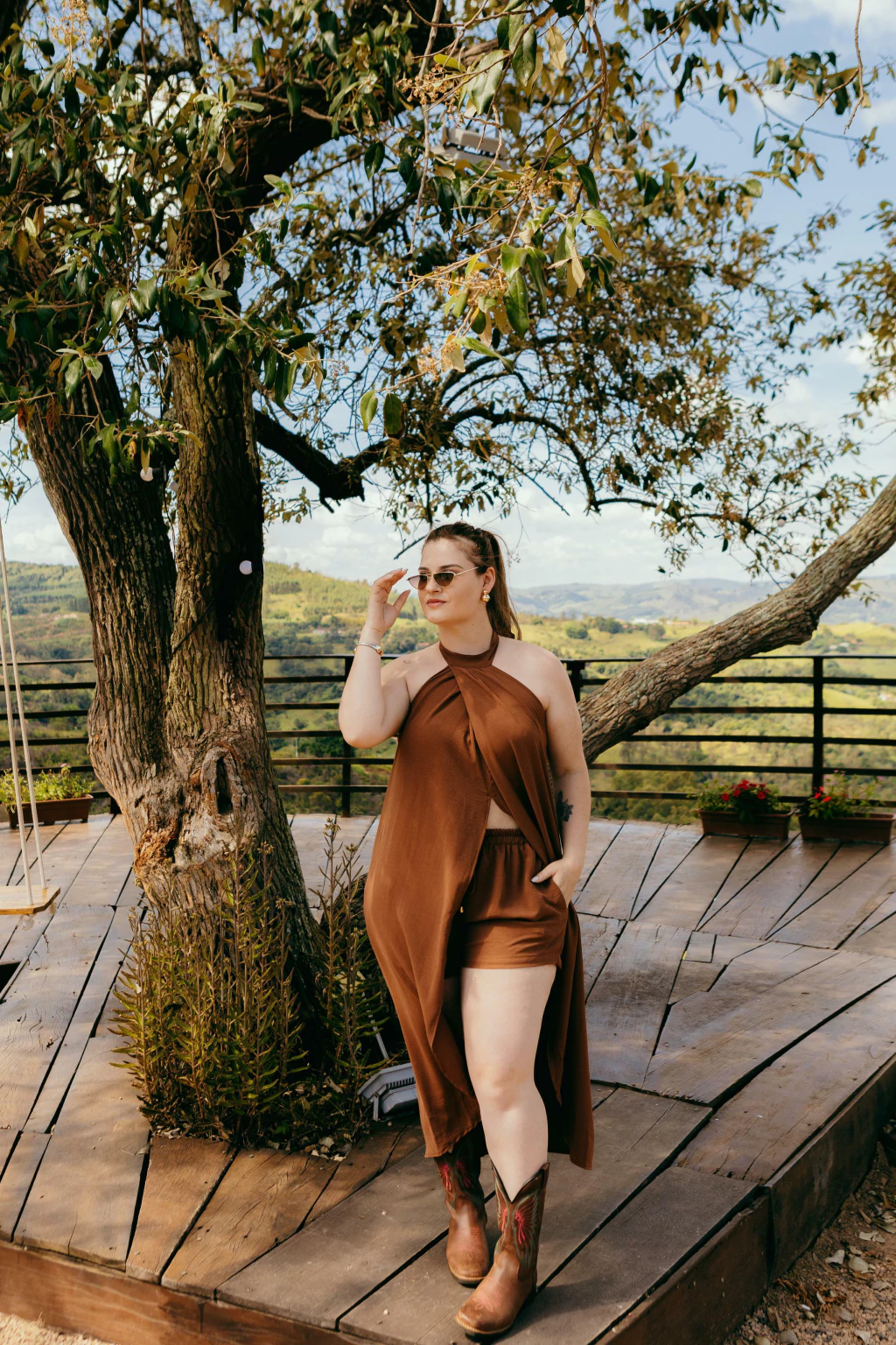 Shorts Pluma Doce de Leite