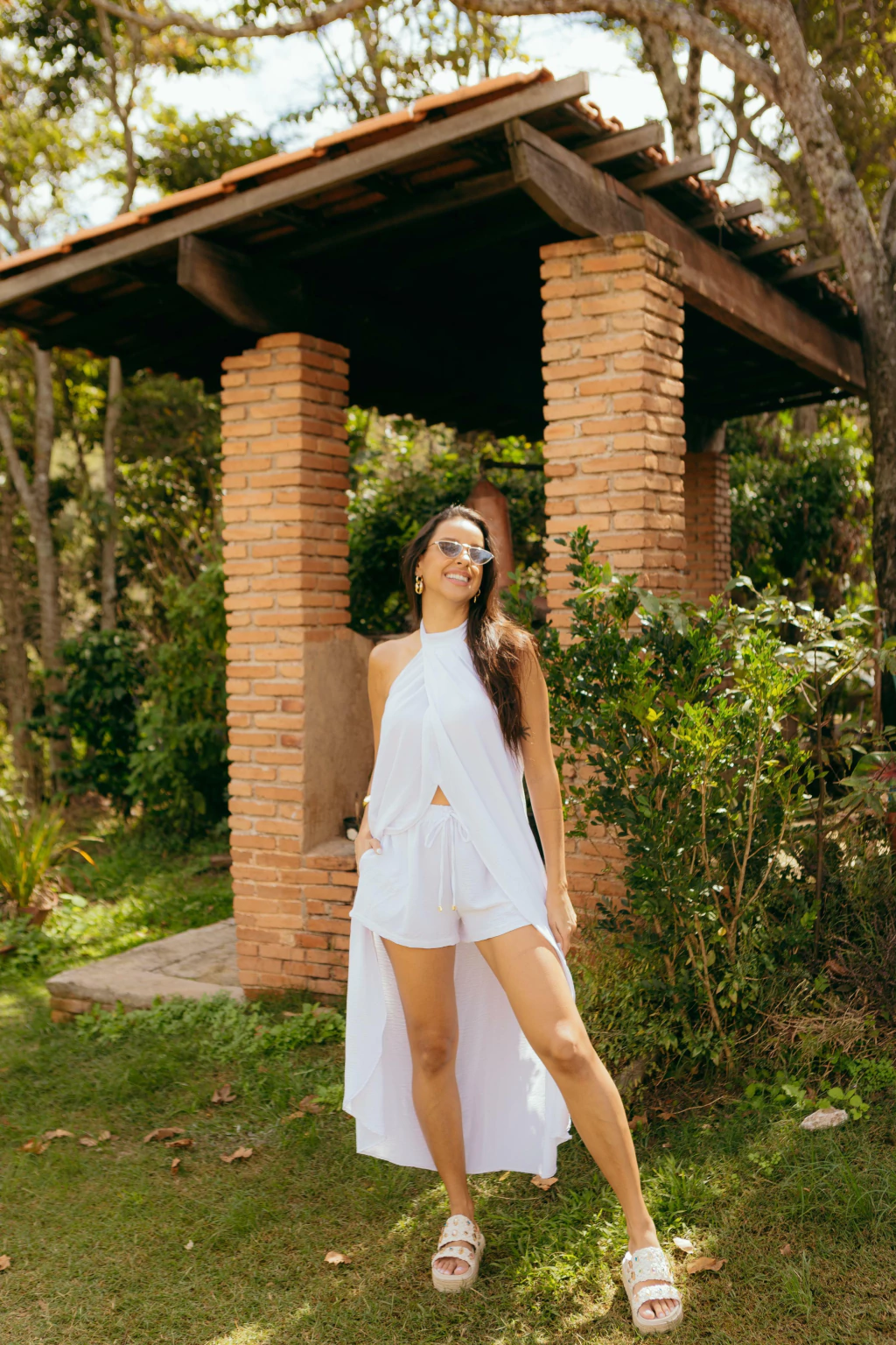 Shorts Pluma Branco