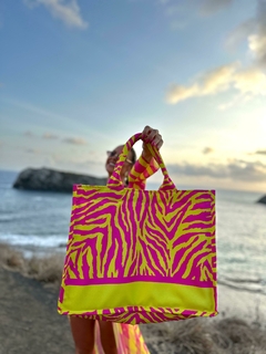 Bolsa Zebra Noronha Pink/Amarelo