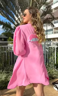 kimono Noronha Rosa Chiclete - Sol e Sal Beach