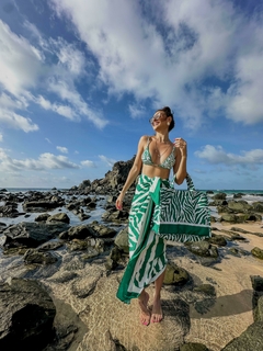 Bolsa Zebra Noronha Verde/Branco - comprar online