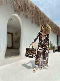 Saída Longa Zebra Marrom - comprar online
