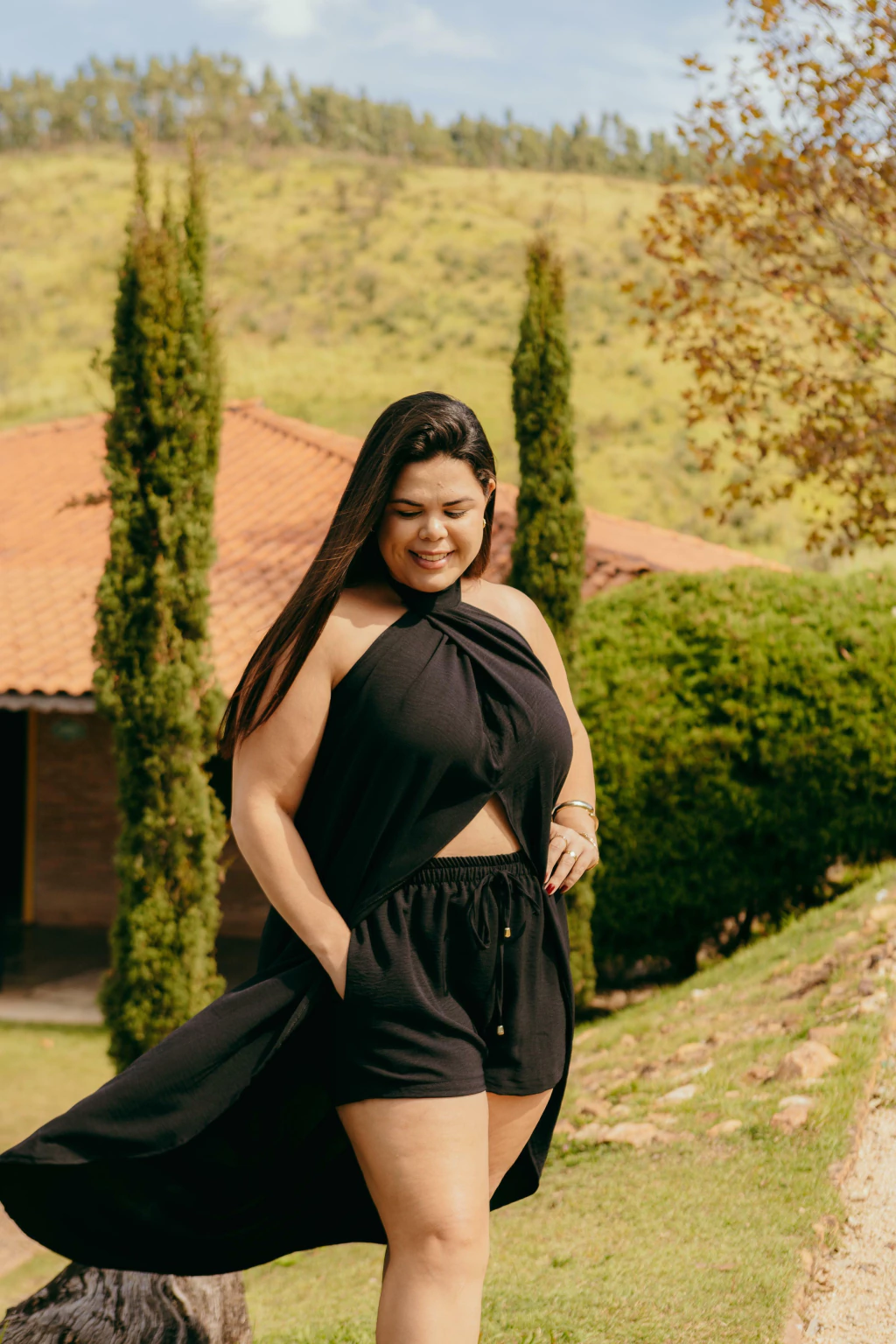 Shorts Pluma Preto