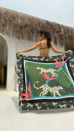 Pareô Leopardo Verde