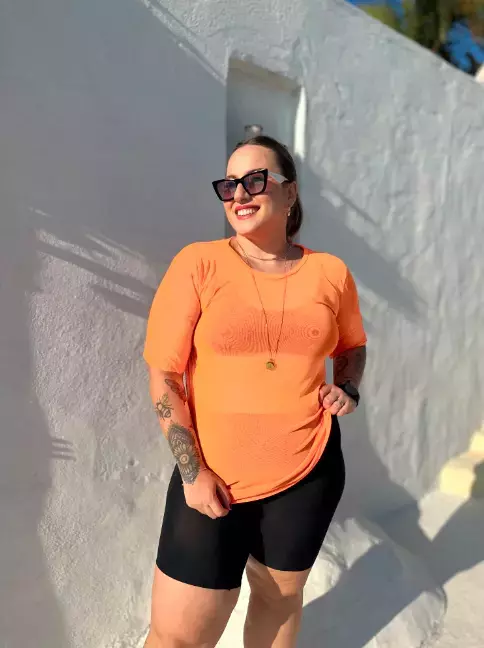 T-Shirt Alongada Laranja Candy