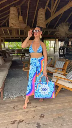 Bolsa Olho Grego Ondas - comprar online