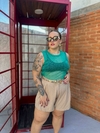 Body Sem Manga Lurex Verde