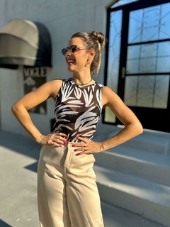 Body Sem Manga Pincelada Preto/Branco - comprar online