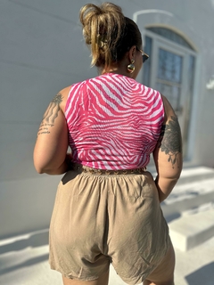 Body Sem Manga Zebra Pink na internet