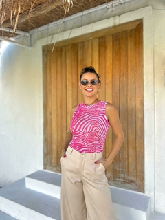 Body Sem Manga Zebra Pink - Sol e Sal Beach