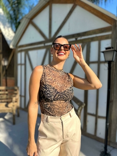 Body Sem Manga Onça Marbella - comprar online