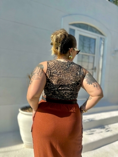 Body Sem Manga Onça Marbella na internet