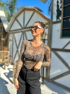 Body Manga Longa Onça Marbella - comprar online
