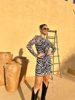 Vestido Tule Zebra Preto/Branco - comprar online