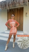 Vestido Tule Zebra Laranja
